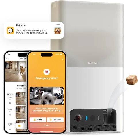 Petcube Bites 2 Lite Interactive WiFi Pet Monitoring Camera with Phone App and T