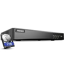 3K Lite H.265+ Security DVR Recorder with AI  Detection, 8CH Hybrid (1 TB)