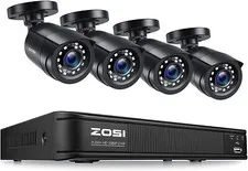 ZOSI 8CH DVR Outdoor Home CCTV 1080p Security Camera System 80ftNight Vision