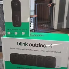 Blink Outdoor 4 Battery Powered 5-Camera Outdoor System w/ Sync Module 1080p