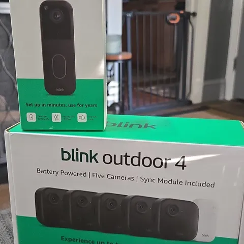 Blink Outdoor 4 Battery Powered 5-Camera Outdoor System w/ Sync Module 1080p