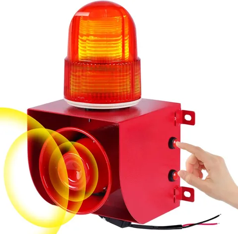 Alarm Siren Strobe Light 120Db Industrial Sound Light Alarm Outdoor Waterproof S
