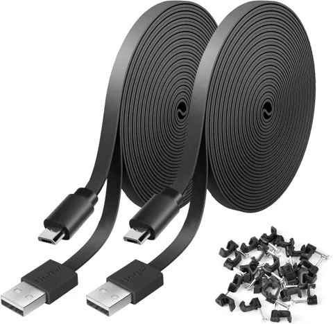 2 Pack 20FT Power Extension Cable for Wyze Cam V4,Wyzecam,Wyze Cam Pan,Wyze Cam