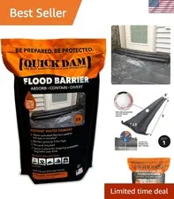 Water-Activated Flood Barrier-5 Feet-1/Pack, 5-ft, Black