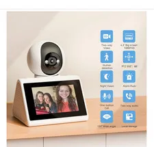 KEENLUK 1080P Smart Security Camera 4.3" Screen Two-Way Video Calling Motion Det
