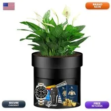 Sdstone Flower Pot Safe Black - Fire Resistant Waterproof Key Lock