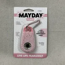 Mayday Flash, 2 in 1 Alarm & Emergency Light - Pink, new in package