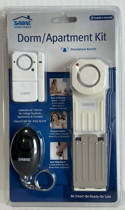 Dorm Apartment Alarm Kit, Window and Door Alarms Sabre Home Series Easy to Use