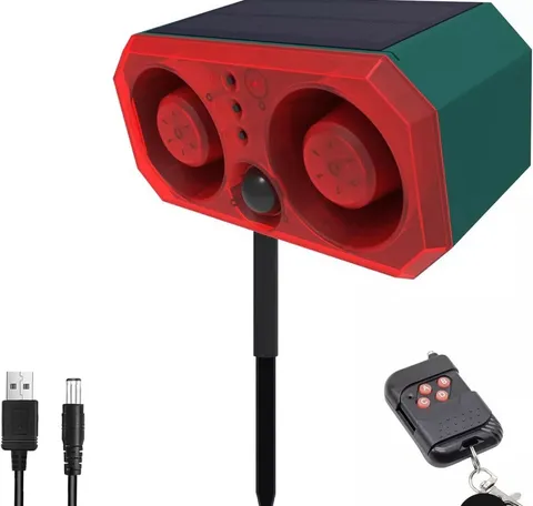 Solar Outdoor Motion Sensor Alarm 130db Motion Detector Light Remote Control