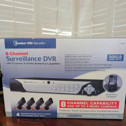 Bunker Hill Security 8-Channel Surveillance DVR 500GB New Open Box #61229