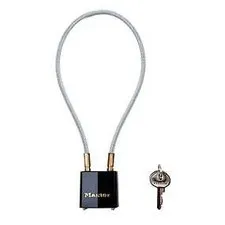 KD 14" Steel Cable Gun Lock with 1-5/16" Laminated Steel Body Padlock