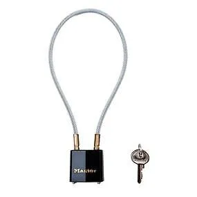 KD 14" Steel Cable Gun Lock with 1-5/16" Laminated Steel Body Padlock