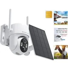2K HD Wireless Solar Security Camera - 360 View & Night Vision -  Waterproof