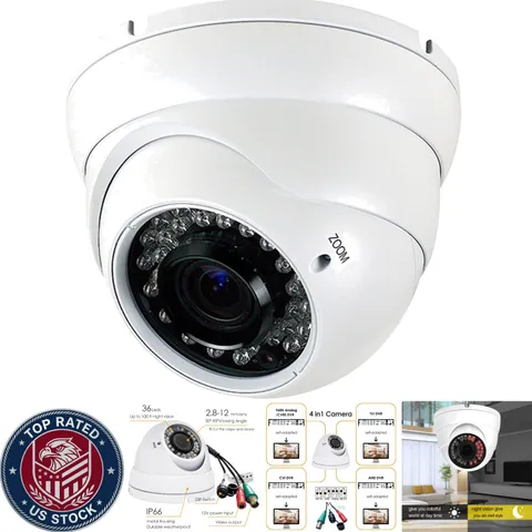 Professional Grade Outdoor CCTV Dome Camera - 2MP Resolution, Easy Install,