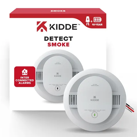 Kidde Hardwired Smoke Detector, 10-Year Battery Backup, Interconnectable, LED...