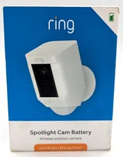 *NEW* Ring Spotlight Cam Battery-Powered Wireless Security Camera, White