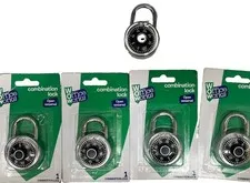OFFICE WORKS HEAVY DUTY COMBINATION LOCK 4 Sealed  and I Opened  Mint .