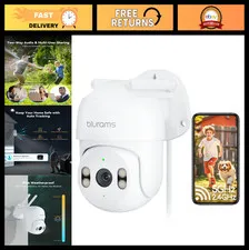 2K Outdoor Security Camera, 360° PTZ, Color Night Vision, Wi-Fi, Motion Detectio