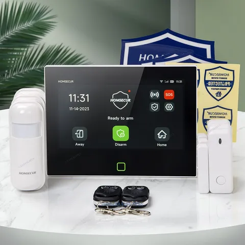 HOMSECUR Wireless WIFI 4G SMS Autodial LCD Home Security 7" Alarm System
