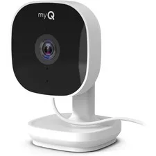 Chamberlain myQ Smart Indoor Security Camera 1080p HD Night Vision Wi-Fi White