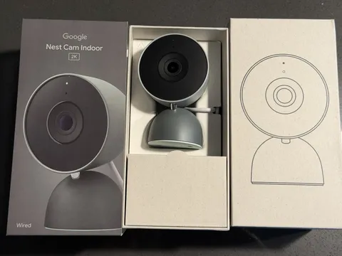Google Nest Cam Indoor Camera - 3rd Gen - Wired Security Camera (Hazel) - Used