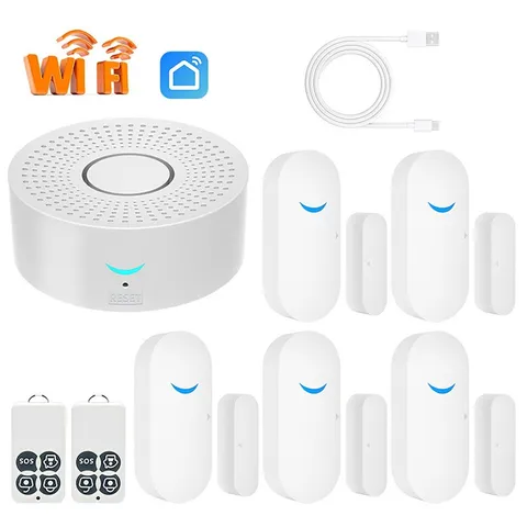 WIFI Smart Home Alarm System Burglar Security Alarm 5PCS Door Window Sensors