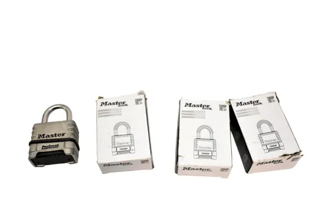 Master Lock ProSeries 1174 Combination Padlocks Lot Of 4 Silver Steel Medium