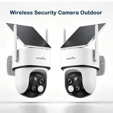 2X Wansview Solar Security Outdoor Camera 360° Person Detection Motion Tracking