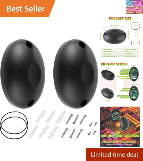 Infrared Sensor Kit Gate Opener Gate Photo Eye Sensor Outdoor Gate Safety Sen...