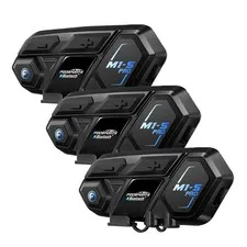3Pcs M1-S Pro Motorcycle Bluetooth Headset 10 Rider Group Helmet Intercom 2000m
