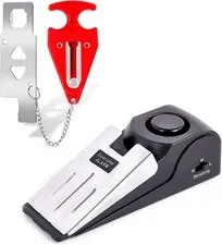 Upgraded Door Stop Alarm with Portable Door Lock 120 dB Travel Door Stopper Door