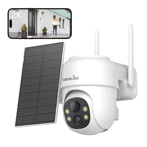 Wansview 2K WIFI Outdoor Home 360°PTZ Security Camera Battery Solar Powered