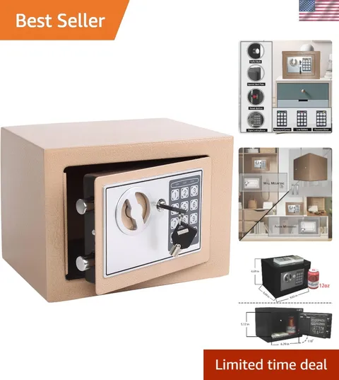 Small Secure Safe Box with Electronic Keypad - Ideal for Home & Office Use