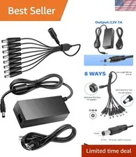 12V 7A CCTV Power Adapter with 8-Way Splitter for Ultimate Security Systems
