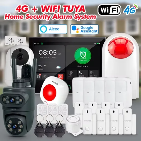 7 Inch TFT Screen 4G Tuya Smart Home Security Alarm System G70 GSM WiFi Wireless