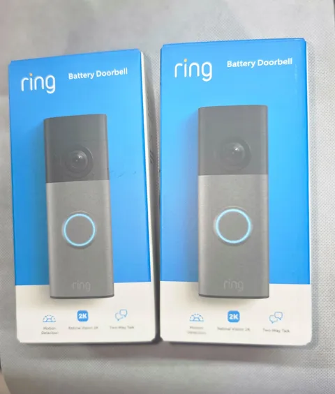 2 Pack Ring - Battery Doorbell (newest model) Retinal 2K with wide-angle video