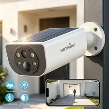 Wansview S1 Solar Powered Outdoor Wireless Security Camera 2K Rechargeable