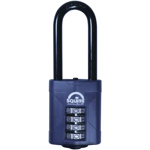 Squire CP5025BX CP50/2.5 Combination Lock 4Wheel 50mm Socks Shackle63.5mm