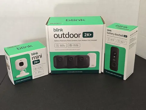 NEW Blink 2K Whole Home Bundle, 3 Outdoor, 1 Indoor And 1 Doorbell Cameras