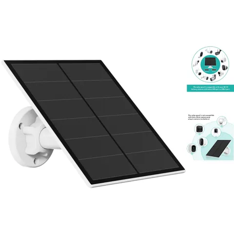 Adjustable 5W Solar Panel for Outdoor Camera - Stable Energy & Waterproof Design