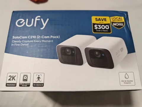 2-cam Pack New eufy SoloCam C210 Wireless Security Camera 2K Smart Al Night Vis