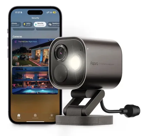 Aqara G5 Pro 4MP PoE Outdoor Security Camera Hub HomeKit Alexa Google Gray
