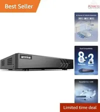 3K Lite H.265+ Security DVR 8CH Hybrid CCTV Recorder with AI Vehicle Human De...