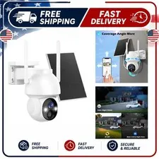 Allweviee Solar Security Camera 2K 3MP PTZ WiFi Outdoor Night Vision