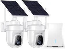 4K Security Cameras Wireless Outdoor with Local Storage Base,No Subscription Req