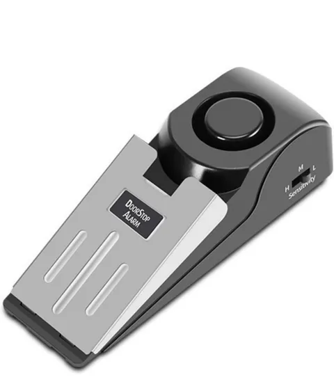 Portable 120DB Door Stop Alarm with Adjustable Sensitivity for Home Defense