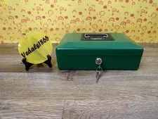 SENTRY Safe Steel Cash Money Safe Box Home Security with Key Lock & 2 Keys Green