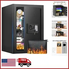 Digital Security Lock Box 2.5 Cuft with Removable Shelf and Mute Function