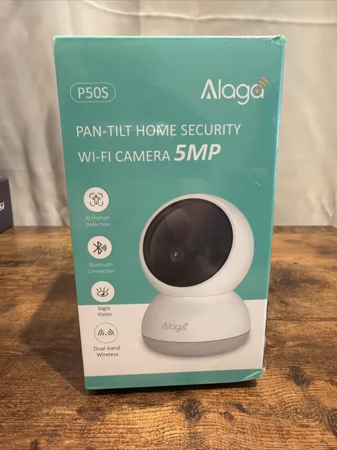 Alaga P50S Pan-Tilt Home Security WiFi Camera 5MP Night Vision Bluetooth