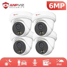 Anpviz 6MP PoE IP Security Camera Outdoor Color Night Vision Human Vehicle Detec